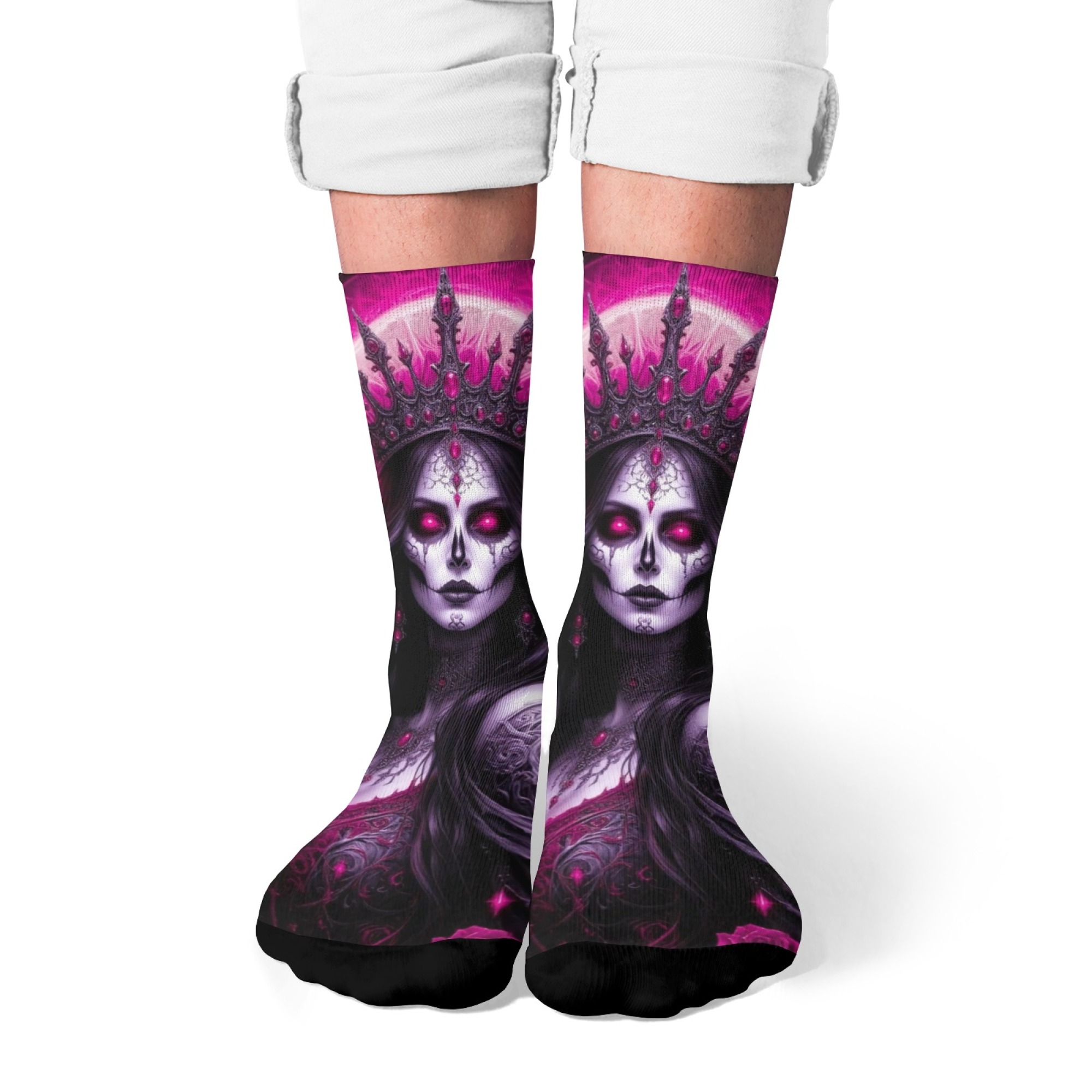 Calcetines de arte gótico oscu - Queen Street Fashion reseña y precio